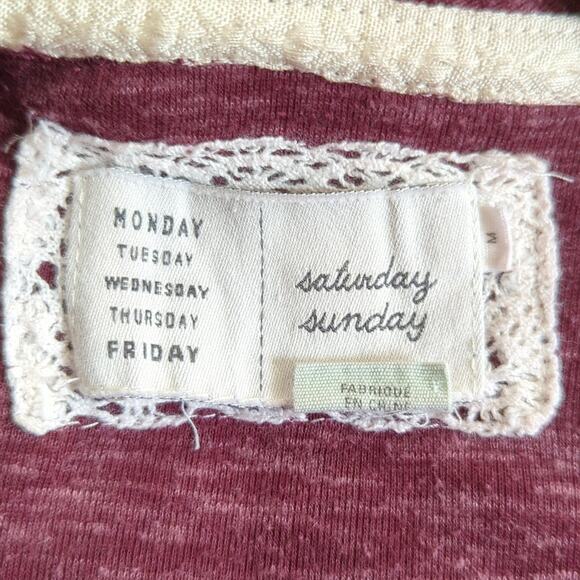 Anthropologie Saturday Sunday Purple Boho Cowl Neck Long Sleeve Lace Fall Dress - Picture 4 of 4